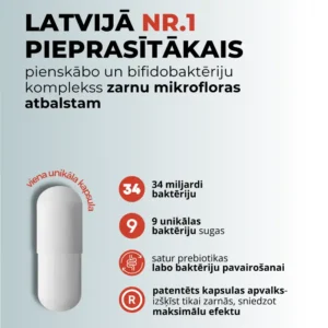 LYL BIOTIC Labo baktēriju komplekss ar prebiotikām, 6 kapsulas