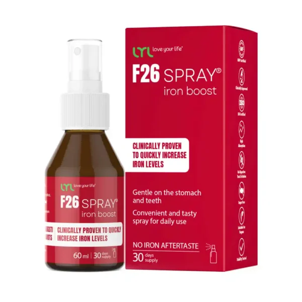 LYL F26 SPRAY®️ iron boost mikronizētas dzelzs avots ar saldinātājiem, 60ml