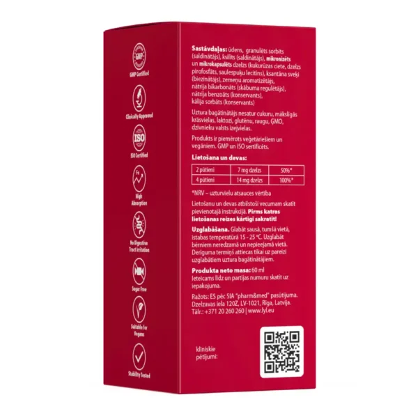 LYL F26 SPRAY®️ iron boost mikronizētas dzelzs avots ar saldinātājiem, 60ml