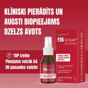 LYL F26 SPRAY®️ iron boost mikronizētas dzelzs avots ar saldinātājiem, 60ml