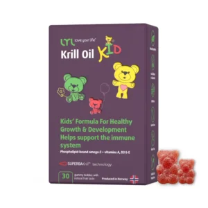 LYL Krill Oil KID Omega-3 komplekss bērniem, 30 krila eļļas lācīši