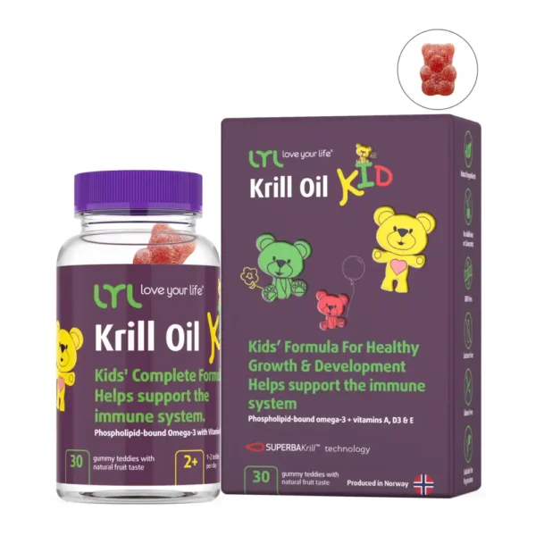 LYL Krill Oil KID Omega-3 komplekss bērniem, 30 krila eļļas lācīši - Image 2