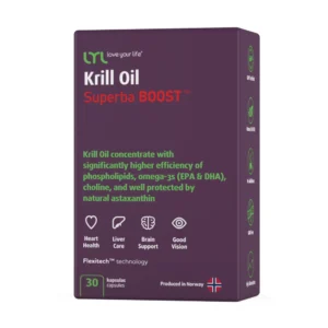 LYL Krill Oil Superba BOOST™ Omega-3 koncentrāts, 30 kapsulas