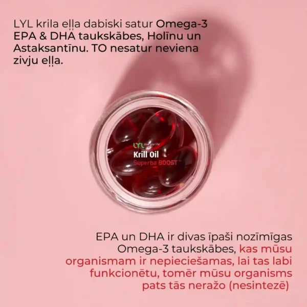 LYL Krill Oil Superba BOOST™ Omega-3 koncentrāts, 30 kapsulas - Image 5