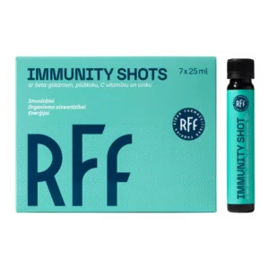 RFF IMMUNITY SHOTS imunitātei ar beta-glikāniem, plūškoku, C vit., cinku un saldinātāju, 7 x 25 ml
