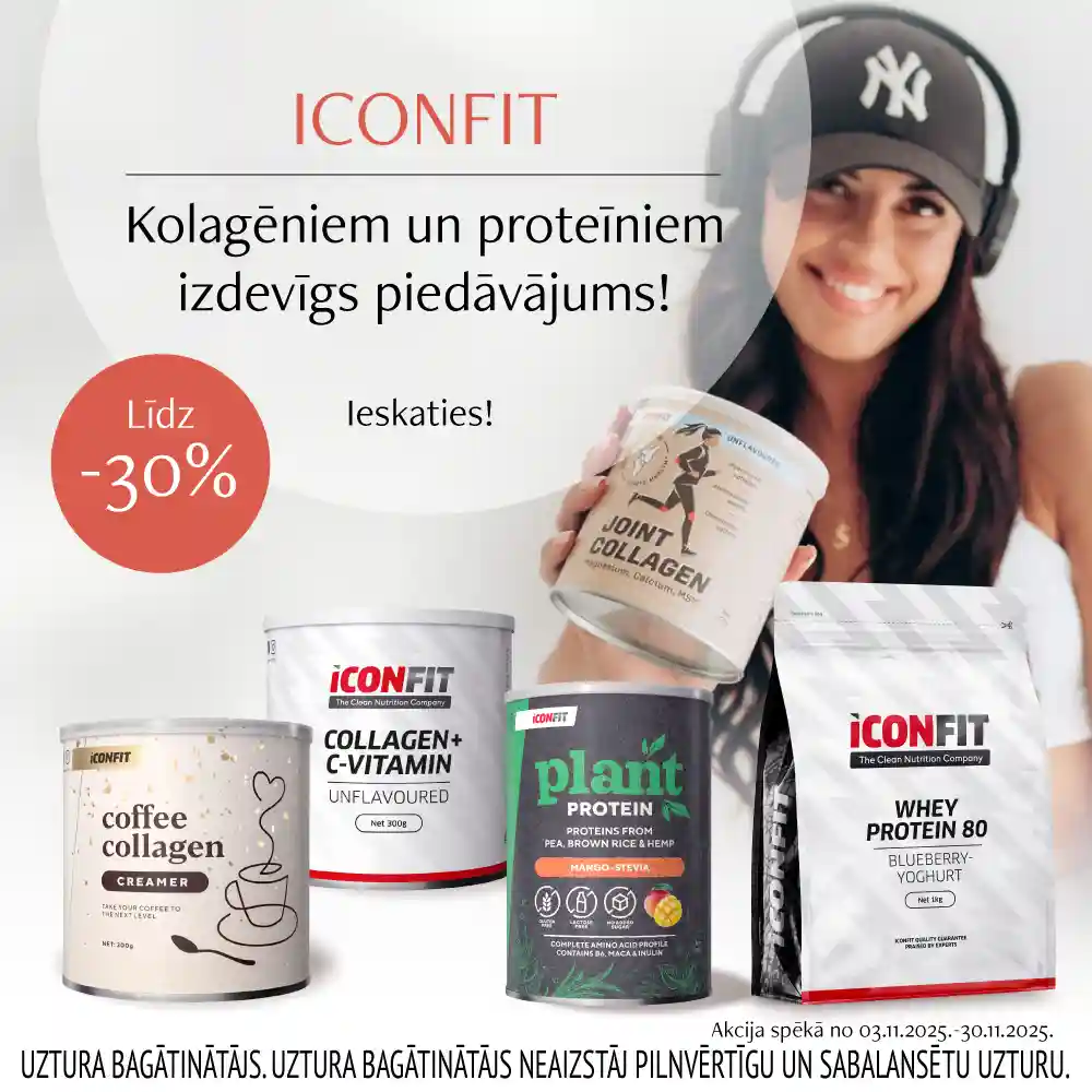 Izdevīgs piedāvājums pieprasītajiem Iconfit kolagēniem, proteīna pulveriem, un ne tikai! Ieskaties!