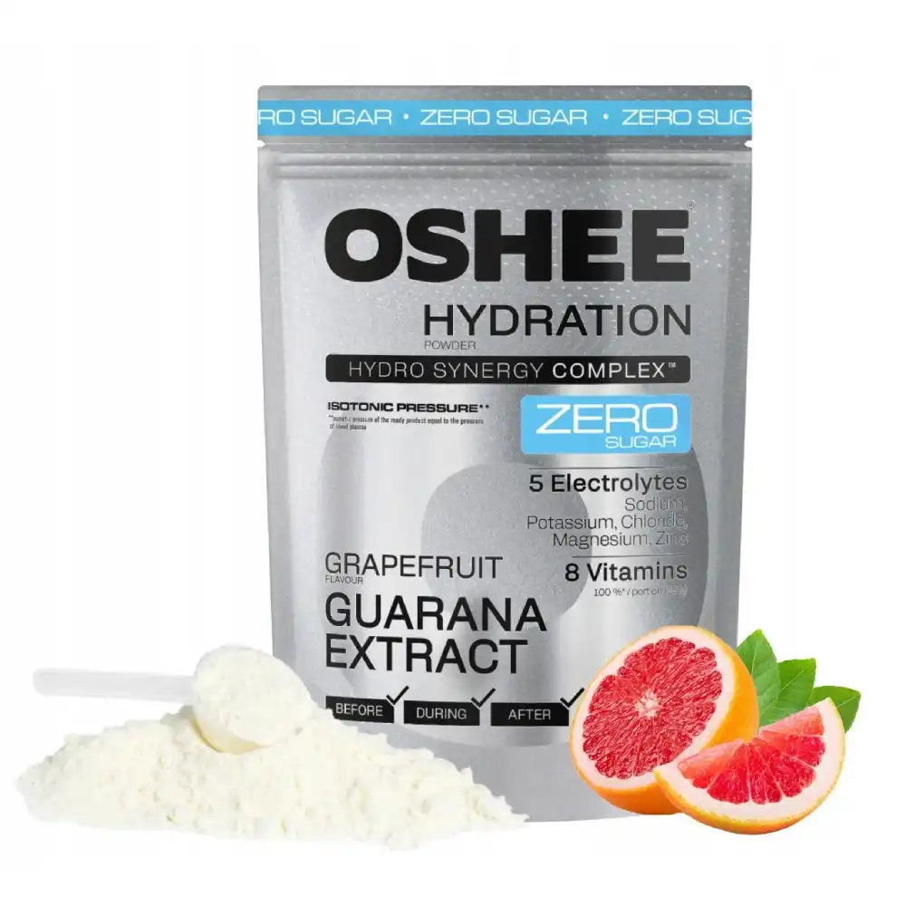 OSHEE HYDRATION ZERO pulveris Guarana, greipfrūtu, bez cukura, ar saldinātājiem, 630g