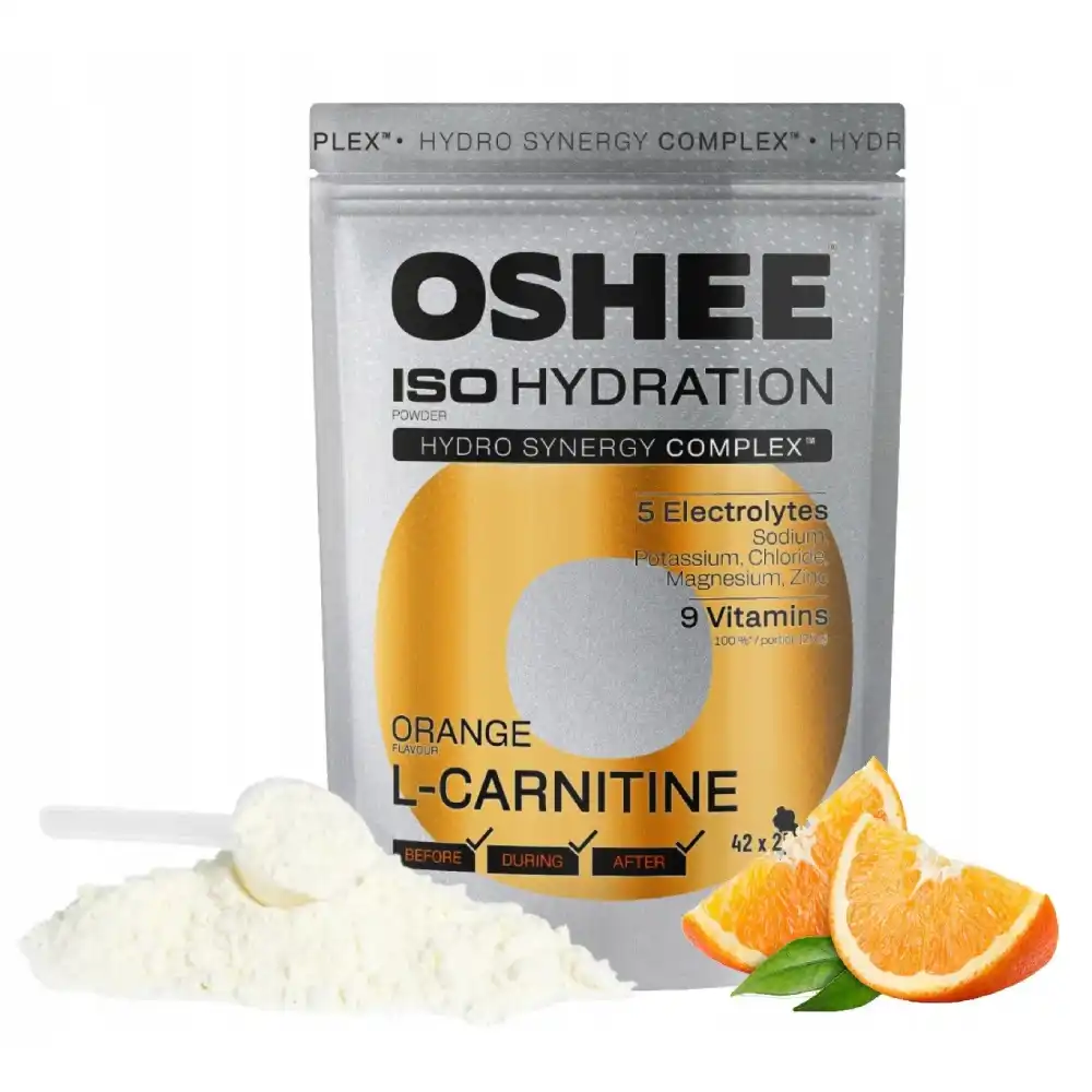 OSHEE HYDRATION ZERO pulveris L-carnitine, apelsīnu, bez cukura, ar saldinātājiem, 630g - Image 2