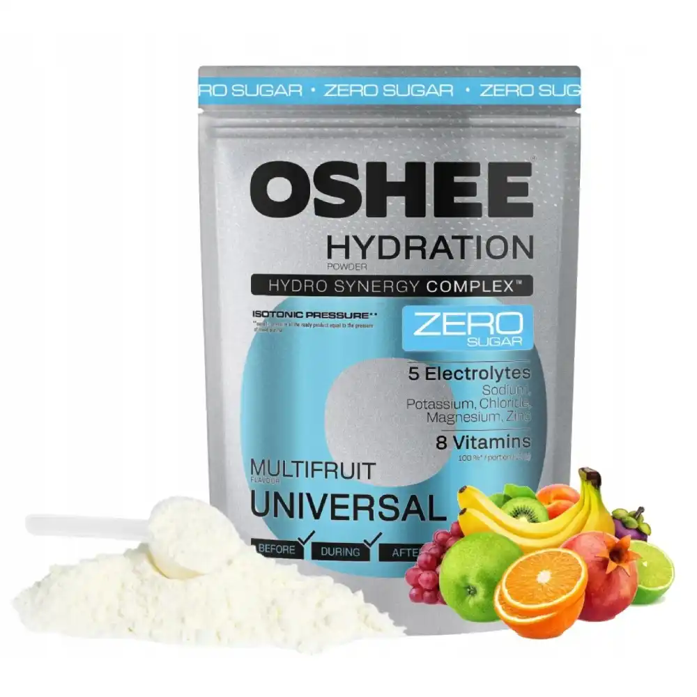 OSHEE HYDRATION ZERO universāls pulveris, multiaugļu, bez cukura, ar saldinātājiem, 630g - Image 2