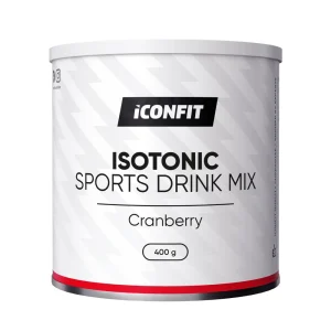 ICONFIT ISOTONIC izotonisks dzēriens ar elektrolītiem, vitamīniem, dzērveņu garšu un saldinātāju, 400g