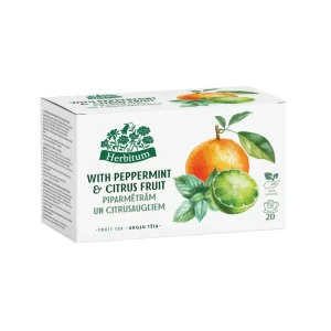 HERBITUM Augļu tēja ar piparmētrām un citrusaugļiem, 20 paciņas