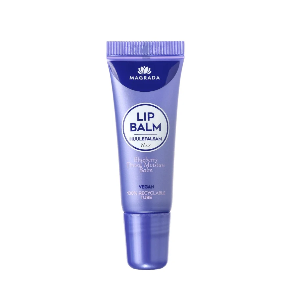 MAGRADA LIPS BLUEBERRY mitrinošs, kopjošs lūpu balzams ar toni - mellene, 10 ml