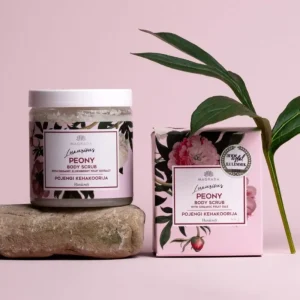 MAGRADA PEONY eksfoliējošs peoniju ķermeņa skrubis, 250 ml