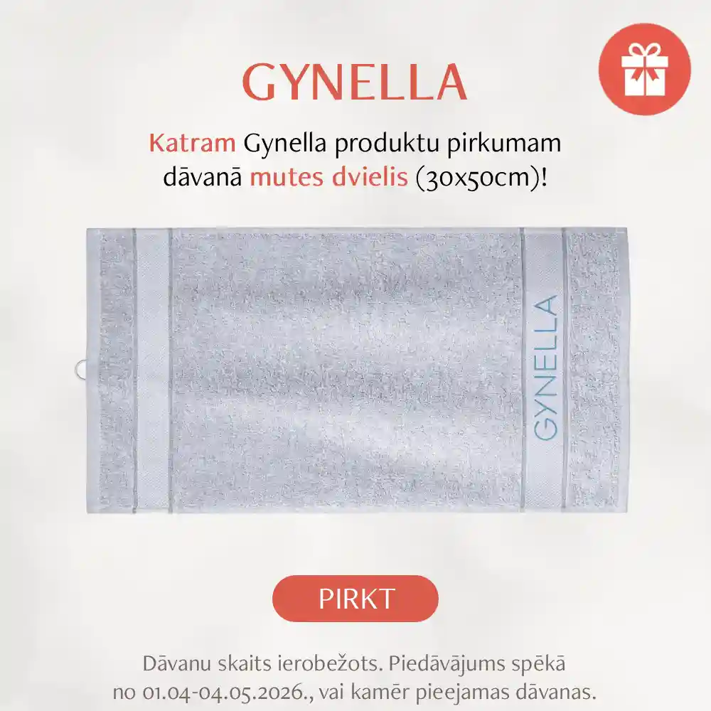 Katram Gyella produktu pirkumam dāvanā mutes dvielis!